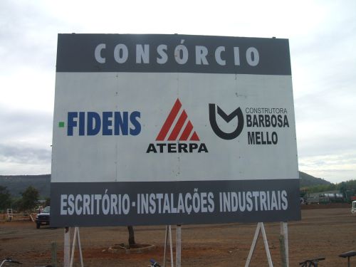 Exemplo de Placa para Obra.